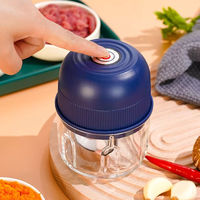 Mini Picadora Eléctrica Multifuncional, Licuadora de Verduras y Ajo, Máquina de Alimentos Complementarios, Procesador de Alimentos Recargable