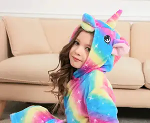 Hooded Bathrobe Sleepwear - Unicorn Gifts for Girls