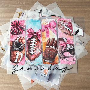 Dtf Transfer kustom Pink sepak bola kesadaran kanker payudara Transfer panas Dtf desain untuk T shirt - Product Image 2