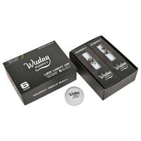 Balle de golf LED six couleurs avec logo personnalisé et emballage sur mesure
