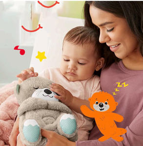 Peluche musicale Otter endormi <span class=keywords><strong>pour</strong></span> bébé - Cadeau d'anniversaire, jouet de confort <span class=keywords><strong>pour</strong></span> le sommeil, avec <span class=keywords><strong>berceuse</strong></span> - Product Image 3