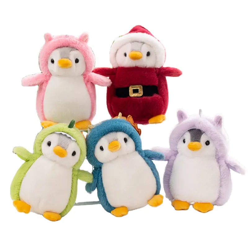 Venta al por mayor de muñecos de pingüino de peluche, ropa suave, pingüino de peluche, animal, regalo de cumpleaños para niños