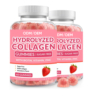 Gommose alla Fragola OEM con Etichetta Privata, Integratore per lo Sbiancamento della Pelle con Collagene, Vitamina, Biotina, Zinco e Antiossidanti, 60 Gommose - Product Image 1