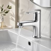 Robinet monocommande moderne pour lavabo, design multifonctionnel, eau froide et chaude, avec douchette extractible pour salles de bain et cuisines