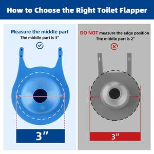 Válvulas de Inodoro de 3 Pulgadas para <span class=keywords><strong>Gerber</strong></span> 99-788, Repuesto de Goma con Cadena de Acero Inoxidable, Ahorro de <span class=keywords><strong>Agua</strong></span>, Fácil de Instalar, Azul - Product Image 3