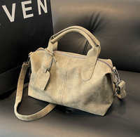 Bolso de Mano de Mujer de Cuero PU Lavado de Fábrica Alibaba 2026, Cierre de Cremallera, Nuevo Diseño, Bolso de Mano Casual Diario de Invierno, Bolso de PU para Exteriores, OEM