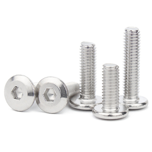 M5 M6 M8 304 Stainless Steel A2 Low Profile Hex Head <b>Screws</b> Beveled Flat Head Allen Furniture Bolts - Product Image 1