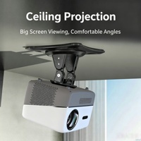 Support de projecteur en plastique, support multifonctionnel à rotation à 360 degrés, support de projection portable pour bureau, support de projection au plafond