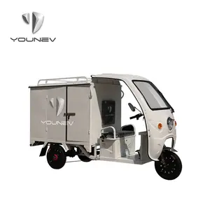 Express YOUNEV 60V 70-90km Car Delivery Tricycle 3 Wheel Electric Express Tricycle For Cargo