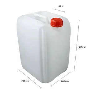 20L plastik varil beyaz gıda sınıfı kare bidon HDPE 20 litre kimyasal davul saydam 20 kg kova konteyner