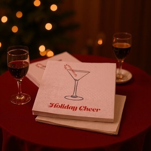 Serviettes en papier rectangulaires personnalisables pour <span class=keywords><strong>restaurant</strong></span> avec impression motif verre à vin pour bars et dîners professionnels - Product Image 4