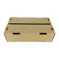 Boîte en Carton ondulé pour fruits frais et noix, emballage pour avocat, gourmets, produits agricoles, boîte-cadeau Jumbo marron avec poignée