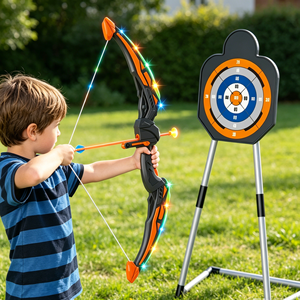 Set da Tiro con Doppia Frecce in Offerta, Gioco Interattivo per Bambini, Giocattolo Sportivo da Esterno, Regalo Unisex Portatile in Plastica per Feste in Giardino - Product Image 1