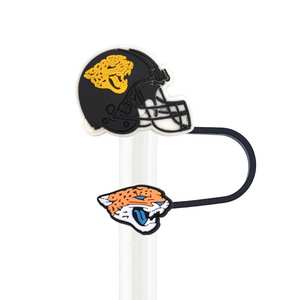 Toptan 10mm Gıda Sınıfı Çevre Dostu Silikon Pipet Üstü Süsü DIY NFL Spor Takımı <span class=keywords><strong>Jacksonville</strong></span> Jaguars Pipetli Bardak Aksesuarları - Product Image 3