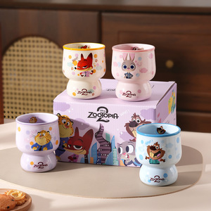 Juego de Vasos de Porcelana de 4 Piezas de Zootopia, con Diseño de <span class=keywords><strong>Judy</strong></span> y <span class=keywords><strong>Nick</strong></span>, Apilables, 330 ml, Aptos para Lavavajillas y Microondas - Product Image 2
