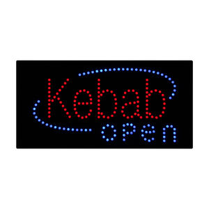 Le panneau publicitaire Led utilisé dans la boutique de barbecue, et le panneau <span class=keywords><strong>ouvert</strong></span> <span class=keywords><strong>Kebab</strong></span> LED ultra-lumineux de 30*60CM suspendu à l'intérieur - Product Image 3