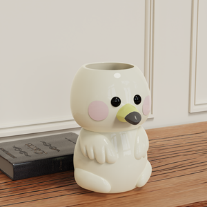 Réchauffeur de chauffe-plat blanc personnalisé en vrac figurine en porcelaine céramique petit oiseau chauffe-huile essentielle kawaii <span class=keywords><strong>birdie</strong></span> brûleur de fonte de cire - Product Image 5