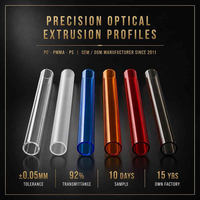 Tube diffuseur PC personnalisé, tube rond en polycarbonate opale givré pour éclairage linéaire LED, transmission de 92 %, usine d'extrusion OEM