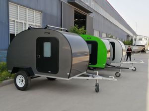 Vente chaude Remorque de voyage familiale <span class=keywords><strong>légère</strong></span> Tiny caravan Remorque de camping-car en forme de larme remorquée - Product Image 4