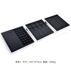 Bandeja Organizadora de Joyería Jinsky Personalizable, de Microfibra Negra, Clásica, Elegante, de Lujo, para Exhibición en Tiendas - Product Image 6