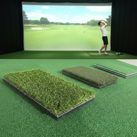 Bandes de frappe de golf en gazon artificiel réaliste personnalisées, inserts de tapis de frappe de golf de qualité supérieure pour simulateur de golf d'intérieur