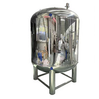 Réservoir d'eau vertical portable sans réservoir en acier inoxydable 304 de 500 litres pour l'approvisionnement en eau potable industrielle et commerciale