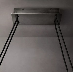 Lustre rectangulaire <span class=keywords><strong>Rennes</strong></span>, style industriel rétro, luminaire de plafond, éclairage pour hôtel, salon, décoration. Luminaire suspendu 48 pouces CZ2878/14 - Product Image 3