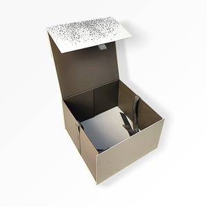 Custom Luxury Magnetic Foldable Gift <b>Box</b> for Garment Apparel Packaging with Embossing Recyclable Material and Gold Foil - Product Image 1