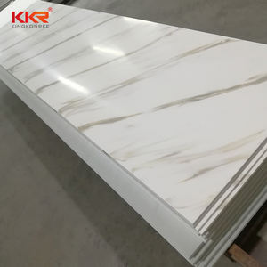 แผ่นผนังหินอะคริลิกสำหรับห้องอาบน้ำ ผิวแข็ง ทนทาน สีขาวกลาเซียร์ - Product Image 6