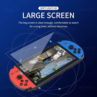 X7 Console Rétro Mini Portable MP5, Jeu Vidéo HD 4,3 Pouces Grand Écran 64 Go, avec Jeux Classiques