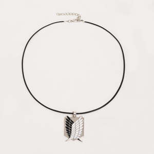 Bijoux fantaisie colliers homme Anime pendentif attaque sur Titan fil de cire chaîne colliers pour femmes - Product Image 3