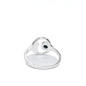 Anillo de Plata 925 con Turquesa Hecho a Mano, Diseño de Luna, Joyería Celestial Espiritual, para Uso Diario, Regalo para Bodas y Fiestas - Product Image 5