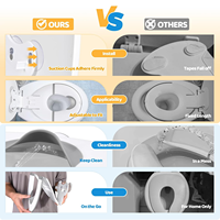 Siège d'apprentissage de la propreté pliable innovant pour les voyages, couvercle de siège de toilette antidérapant pour tout-petits avec ventouses, solution hygiénique