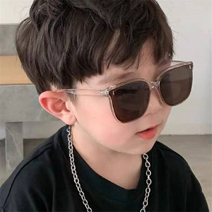 Gafas de sol para niños, rectangulares, con montura completa, protección solar UV400, gafas unisex de moda para niños - Product Image 1