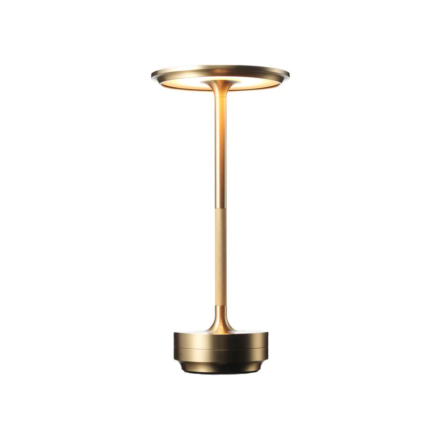 lampe de table sans fil dorée
