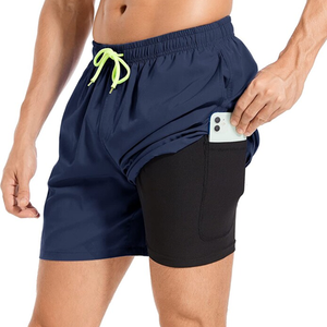 Short de bain imprimé et couleur unie pour homme avec ajustement confortable et options de personnalisation OEM disponibles - Product Image 5