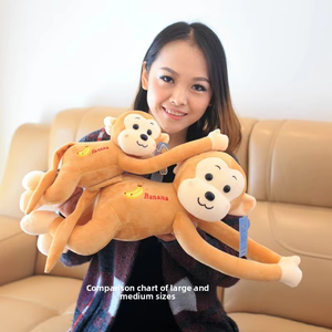 ตุ๊กตาหมีกำมะหยี่แบบกำหนดเอง ของเล่นตุ๊กตาสัตว์แขนยาว ตุ๊กตาผ้ากำมะหยี่นุ่ม บรรจุใยฝ้าย PP สำหรับเป็นของขวัญในงานปาร์ตี้ - Product Image 4
