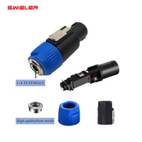 Adaptateur Speakon mâle vers mono 1/4 pouce TS femelle pour amplificateur de scène, connecteur de mixeur NL4FC, adaptateur de haut-parleur 6,35 mm