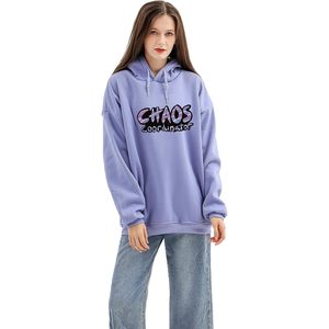 Sudadera con Capucha Oversize para Mujer FOXA, Manga Larga, Estampado Chaos Coordinator, Tejido Transpirable - Product Image 1