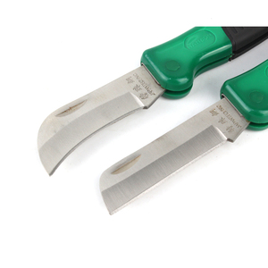 Cuchillo de Bolsillo 87101 para Electricista con Mango de Goma para Cortar Cables y Terminales de Red - Product Image 1