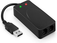 Módem Externo USB 2.0 3 en 1 para Datos, Voz y Fax, 56K V.92 V.90 CX93010 WIN7, Recibe, Envía y Recibe Faxes en el Ordenador con Cable RJ11
