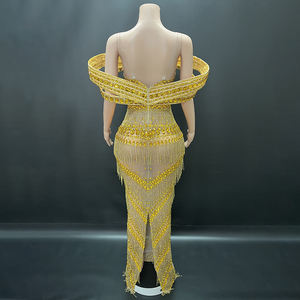 Novance Y4532 en çok satan 2025 gece elbisesi elbise zarif altın balo elbise gece parti için elmas askısız kulüp elbiseler - Product Image 3