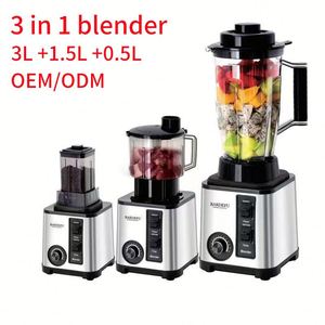 Nouveau design 2024, mixeur à fruits frais commercial, mixeur électrique de cuisine haute performance 3L 9500w, Silver Crest 3 en 1 - Product Image 2