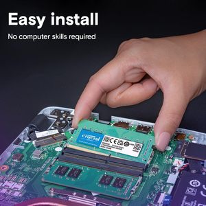 Crucial 32GB <span class=keywords><strong>DDR4</strong></span> Laptop <span class=keywords><strong>RAM</strong></span> 3200MHz Downclockable 2933/<span class=keywords><strong>2666MHz</strong></span> SODIMM 260-Pin CL22 13th Gen Intel Core AMD para Ryzen Stock - Product Image 4