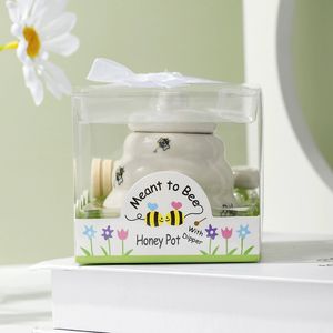Cute Bee Salt and Pepper Shakers Ceramic Seasoning Container with Lid for <strong>Table</strong> Decor <strong>Wedding</strong> Party Favors Anniversary Gift Idea - Product Image 1