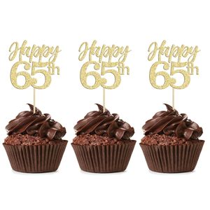Adornos para Cupcakes de <span class=keywords><strong>Feliz</strong></span> <span class=keywords><strong>Cumpleaños</strong></span> Número <span class=keywords><strong>65</strong></span>, Decoraciones Brillantes para Cupcakes, Brindis por <span class=keywords><strong>65</strong></span> Años, para Fiestas de <span class=keywords><strong>Cumpleaños</strong></span> - Product Image 1