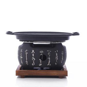 Японский Настольный гриль <span class=keywords><strong>Teppanyaki</strong></span>, современный роскошный угольный гриль для барбекю, подвижная столешница в Корейском стиле для домашнего использования - Product Image 2
