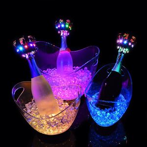 Seau à glace LED en acrylique RGB étanche alimenté par batterie rechargeable avec logo personnalisé OEM 2L / 4L / 8L / 12L pour champagne et bière - Product Image 2