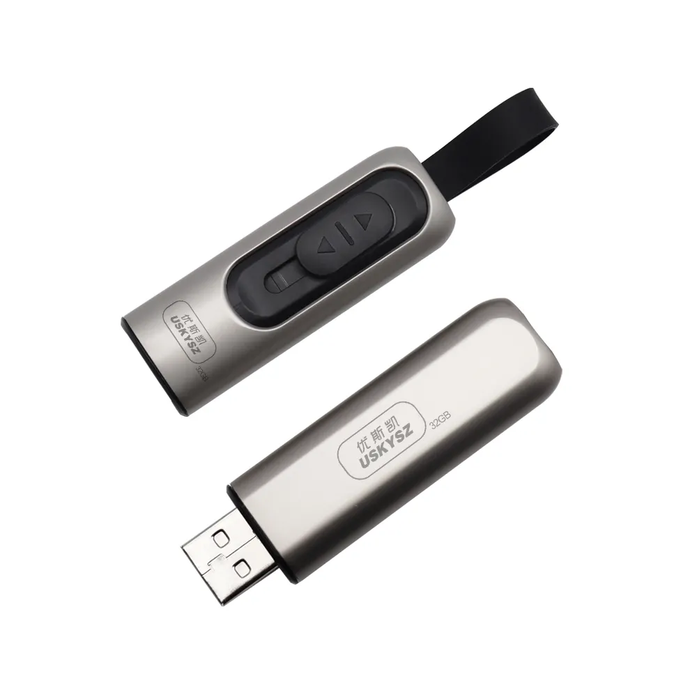 USKYSZ Brand USB Flash Drive New Model Metal Material 1GB 2GB 4GB 8GB 16GB 32GB 64GB 128GB Retail Pendrive USB Flash Drive
