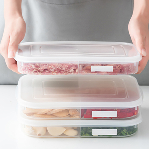 4 Compartment Freezer Food Storage Container Stacked Refrigerator Storage Boxes Fruits Vegetables Meat Saver Box With Lid
